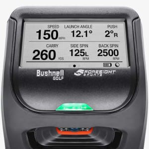 The screen of the Bushnell Golf Launch Pro monitor